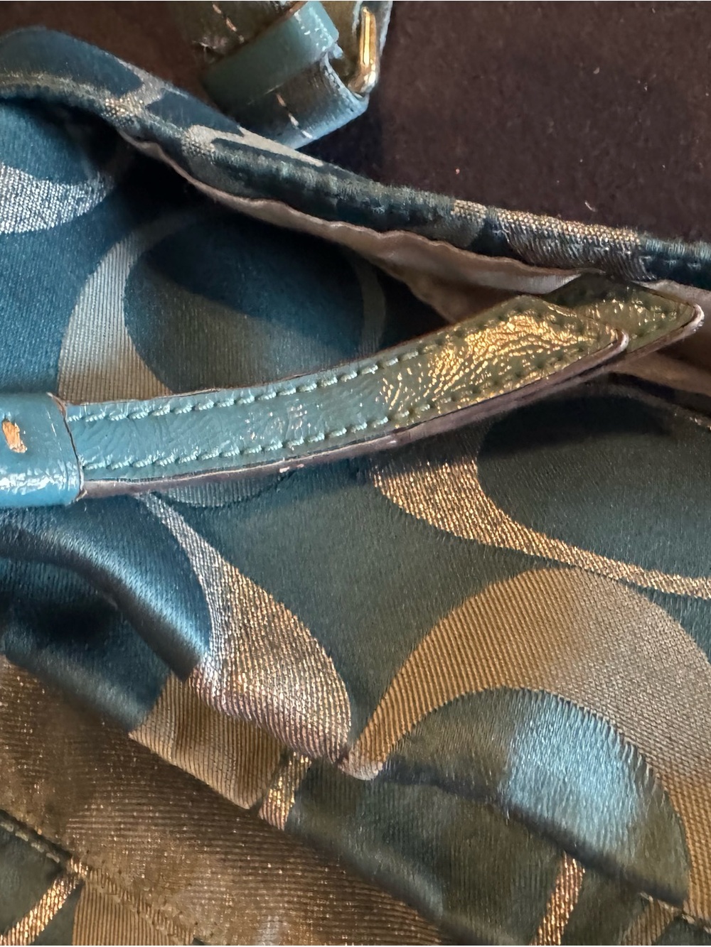 Coach Teal Signature Crossbody Bag - Picture 11 of 11